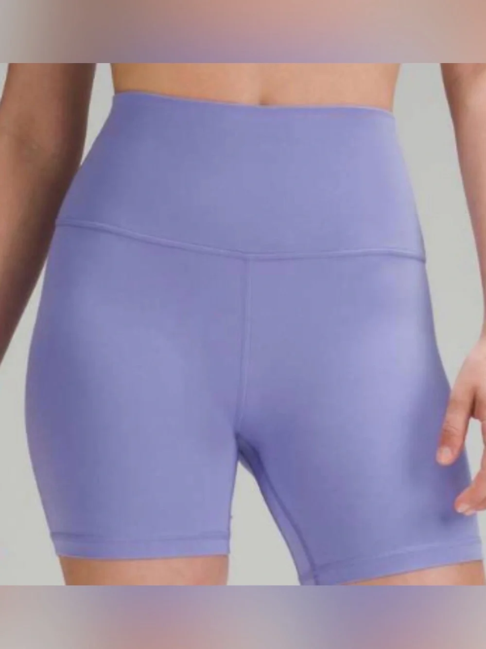 Lululemon dark lavender 6” align high rise shorts size 8